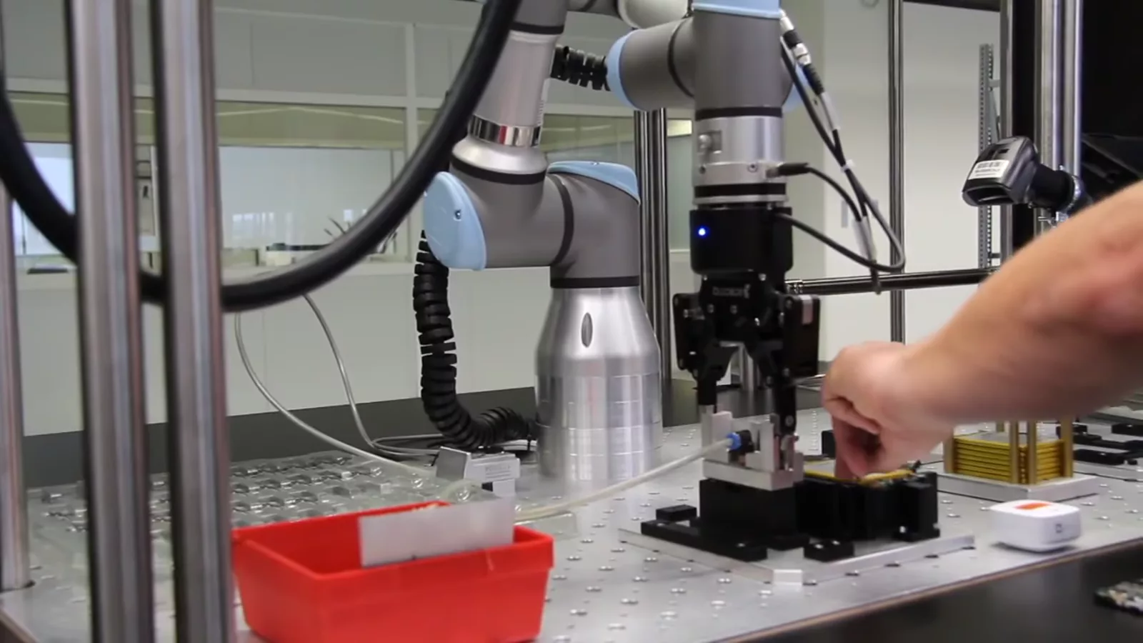 Vision guidance and verification on an assembly cell, representative footage